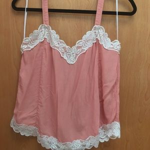 Nude Pink lace tank top